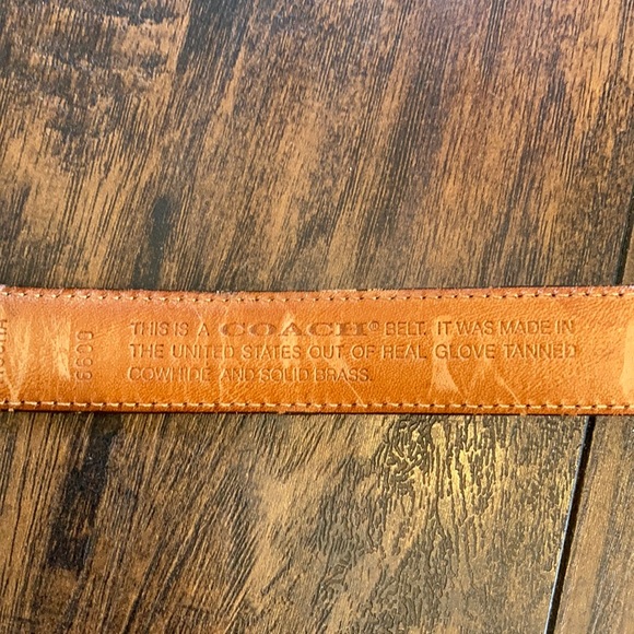 Coach Mocha Leather Belt - Picture 4 of 7